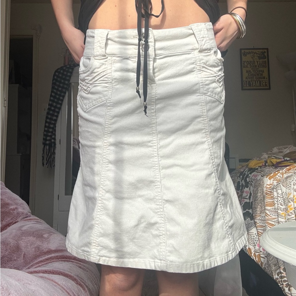 Chic Cream A-Line Women's Skirt
